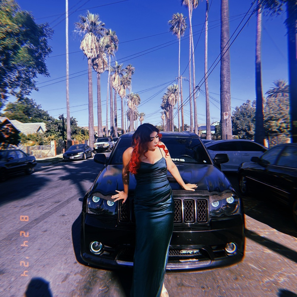 Emerald green mesh dress